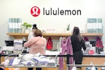 people checking out at lululemon outlet store