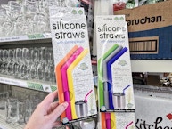 Silicone Straws and Cleaning Brush