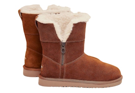 Women's Suede Zip Short Boots