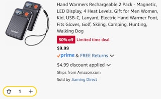 Rechargeable Hand Warmer 2-Pack