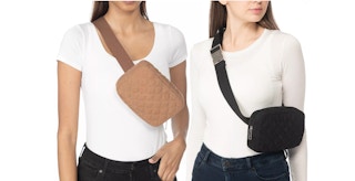 two women wearing belt bags