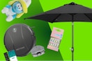Smurf plush, robot vacuum, lottie nails, black patio umbrella