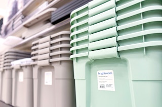 brightroom storage totes sitting on a target shelf