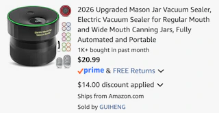 Amazon Mason Jar Vacuum Sealer 2026 2