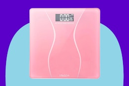 Digital Bathroom Scale, Under $10 at Walmart — Choose Pink, Black, or White card image