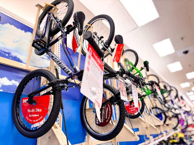 Discounts on Schwinn at Target: $67 Kids' Bikes and $158 Adult Bikes card image