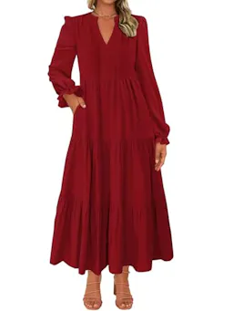 Women's Long Sleeve Maxi Dress