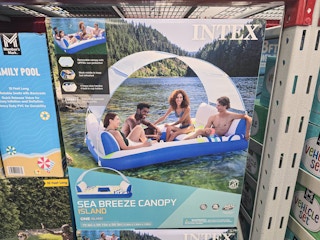 intex floating island with canopy