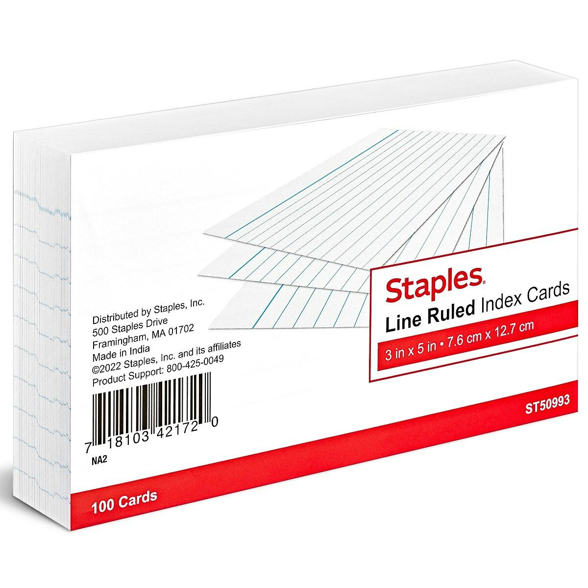 Staples Index Cards