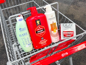 p&g products in a CVS shopping cart