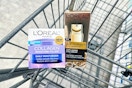 loreal moisturizer and eye cream in a cart
