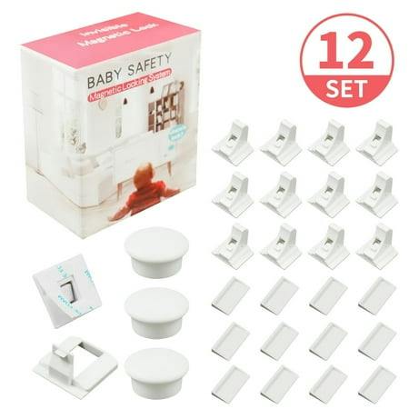 Magnetic Cabinet Locks 12-Pack