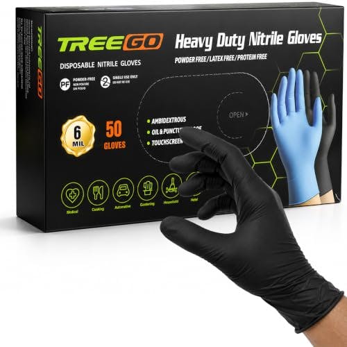 Black Nitrile Disposable Gloves