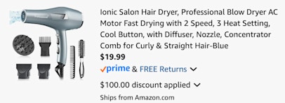 cart hair dryer