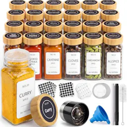 Glass Spice Jar Set