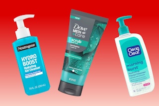 face wash on a gradient