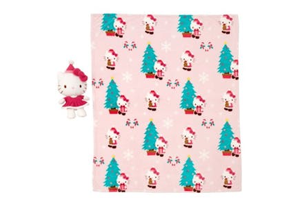 Hello Kitty Pillow and Blanket Set