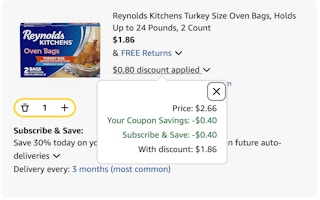 Reynolds Amazon receipt