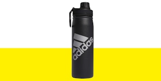 Black water bottle with Adidas on it