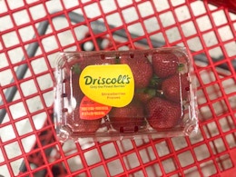 driscoll's strawberries in a target cart