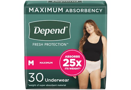 Depend Incontinence Underwear
