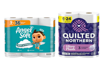 1 Angel Soft + 1 Quilted Northern
