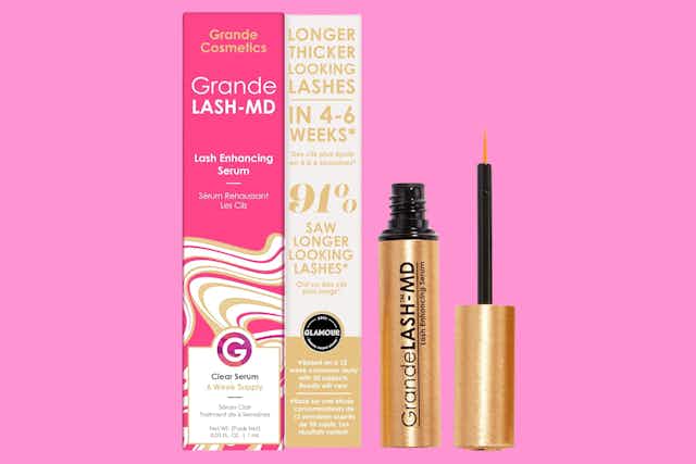 Less Than Prime Day: Grande Cosmetics Lash Enhancing Serum, $14.40 on Amazon card image