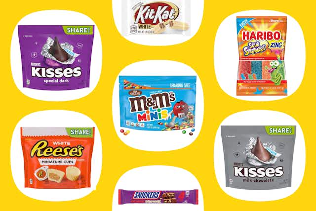 Candy Clearance Available on Walgreens.com: M&M's, Reese's, Hershey's card image