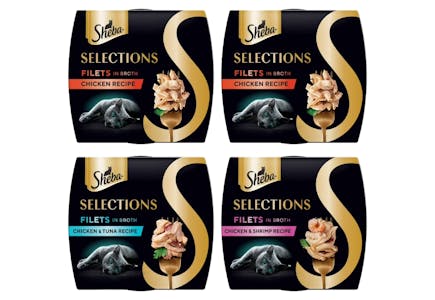 4 Sheba Selections Cat Food Meals
