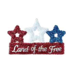 Patriotic Tinsel Sign