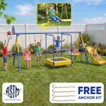 Swing Set with Trampoline