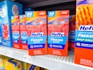 hefty freezer storage bags on walmart shelf