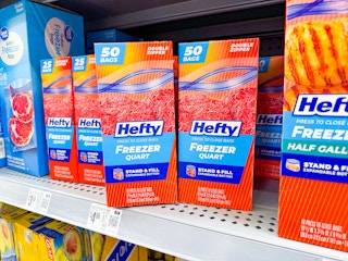 Hefty Glider bags on shelf