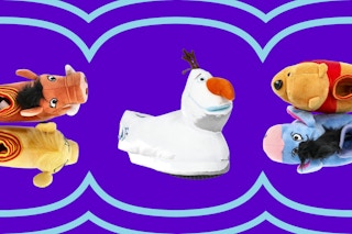 Three Disney-themed toddler slippers: Lion King, Frozen & Winne the Pooh