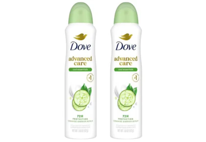 2 Dove Antiperspirant Deodorant Sprays