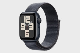 a light beige and pearl Apple watch
