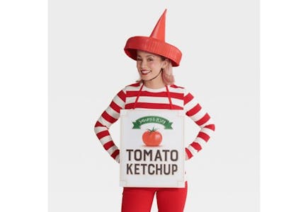 Adult Ketchup Costume Accessory Set