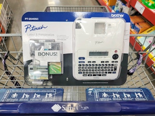 brother label maker in a cart