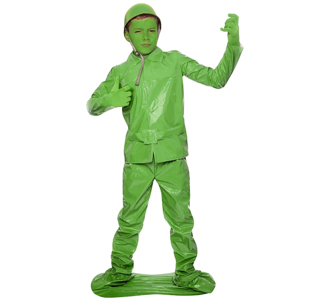 boy dressed in toy soldier Halloween costume