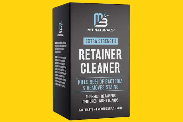 120-Count Retainer Cleaner Tablets, as Low as $14.44 on Amazon card image