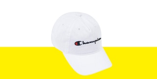 dad cap in white