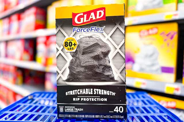 Glad 40-Count Trash Bags, as Low as $9.28 With Swagbucks at Walmart card image