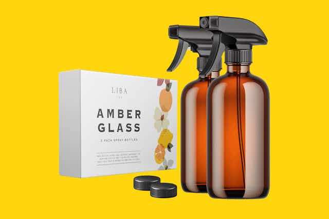 This Popular Amber Glass Spray Bottle 2-Pack Is Only $9.99 on Amazon card image