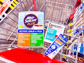 several cold and flu medication in cvs cart