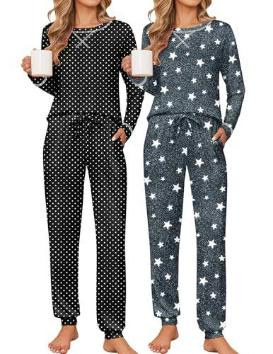 Ekouaer Women's Pajama Set 2-Pack