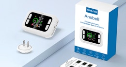 a 6-in-1 Carbon Monoxide Detector next to its packaging