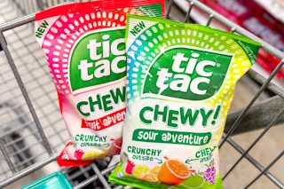 tic tac chewy candy bags in shopping cart
