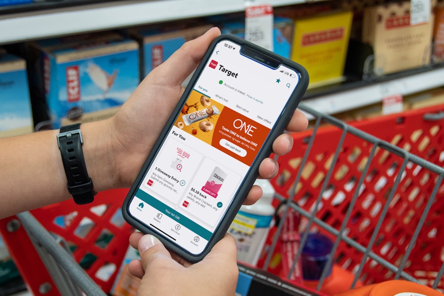 Ibotta app in a cell phone inside Target