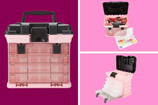 collage of the pink toolbox