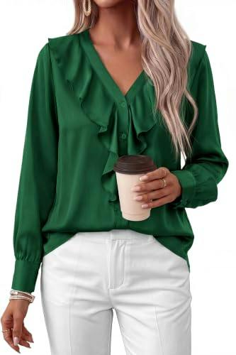 Womens Long Sleeve Satin Shirt
